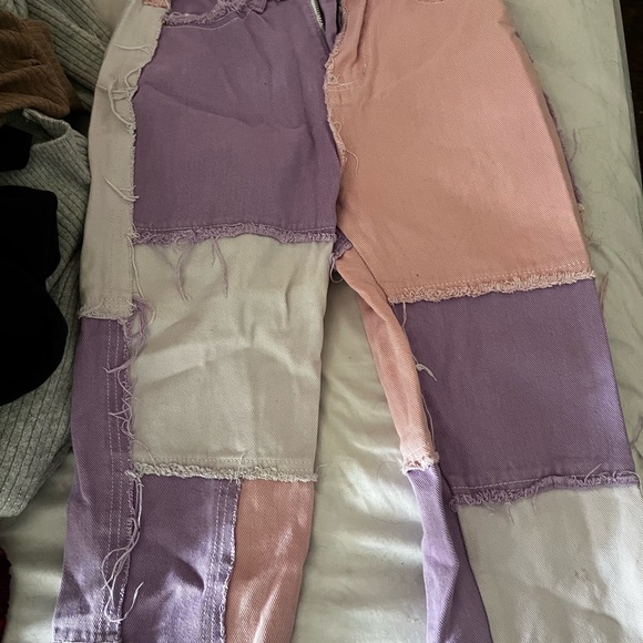 Pink white and purple jeans - Picture 2 of 2